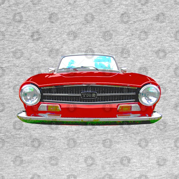 Triumph TR6 1970s classic British sports car red by soitwouldseem